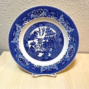 3 WillowWare Plates. By Royal China. 10 inch diameter. Vintage.